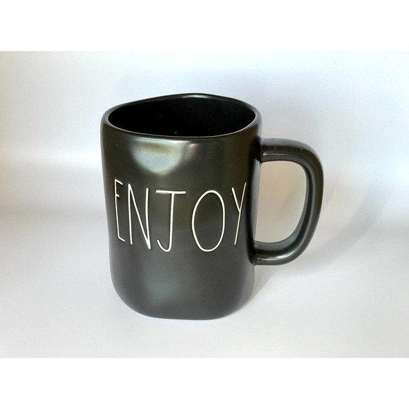 Rae Dunn ENJOY Black Coffee Mug Cup Artisan Collection By Magenta - Picture 2 of 2